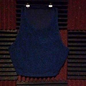 Joy Lab crop top, navy blue/black,  size Large